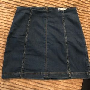 Free People Jean Skirt